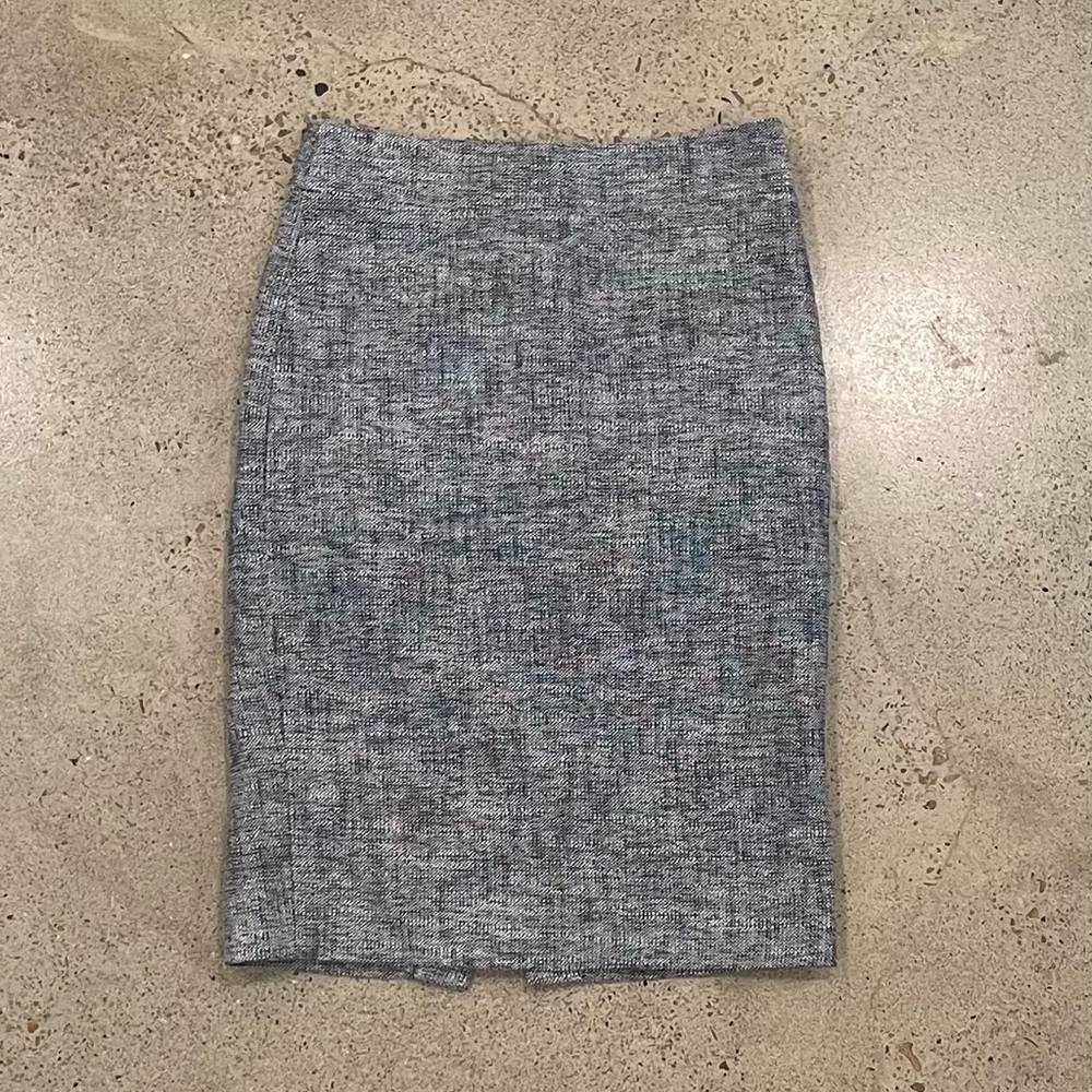 J crew black and white tweed skirt size 0